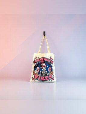 Summerween Vibes 2D Tote Bag - Polyester
